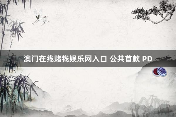 澳门在线赌钱娱乐网入口 公共首款 PD