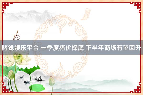 赌钱娱乐平台 一季度猪价探底 下半年商场有望回升