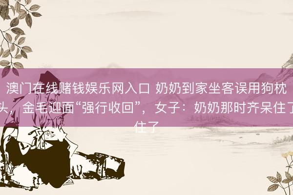 澳门在线赌钱娱乐网入口 奶奶到家坐客误用狗枕头，金毛迎面“强行收回”，女子：奶奶那时齐呆住了